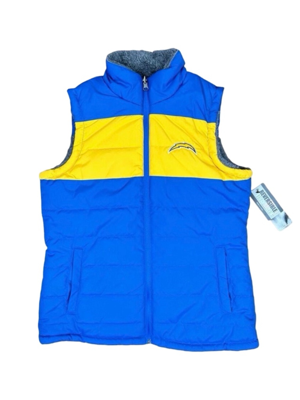 NFL Team Apparel Reversible Puffer Vest - Los Angeles Chargers - Size XS